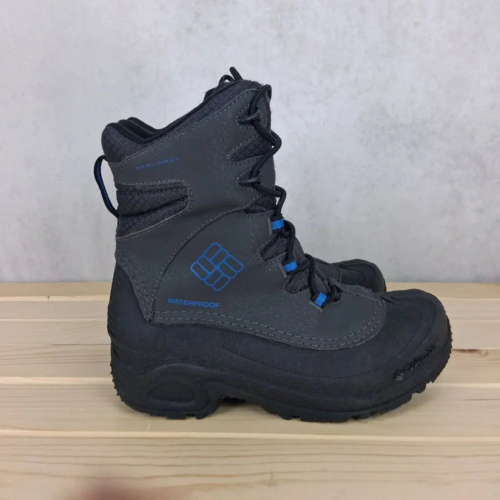 Columbia Snow Boots Bugaboot III Waterproof 200g Insulated Gray Big Kid US 4